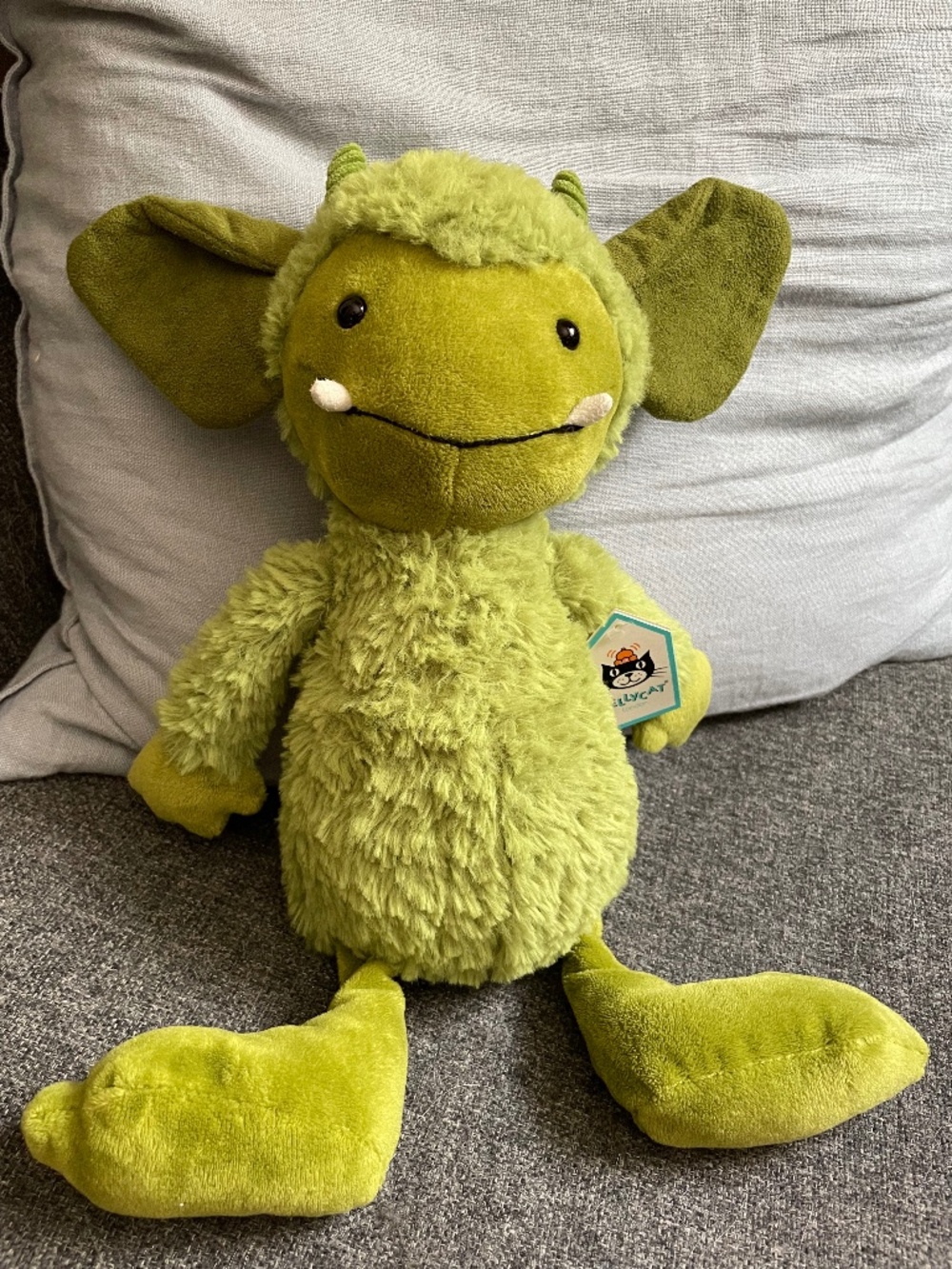 Adorable Jellycat Grizzo Gremlin Retired Authentic Rare Plush NWT